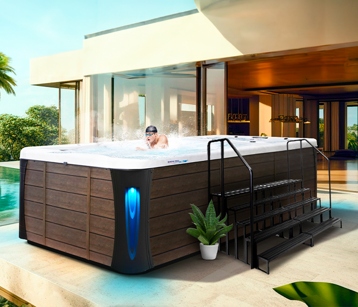 Calspas hot tub being used in a family setting - Elgin